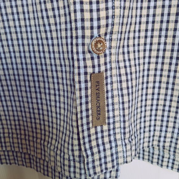 Men's Flyshacker Short-Sleeved Checked Shirt, Size L - Picture 4 of 6